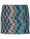 Missoni Zigzag Wool-cotton Mini Skirt In Black