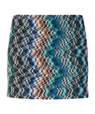 MISSONI ZIGZAG WOOL-COTTON MINI SKIRT