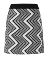 Missoni Zigzag Wool Mini Skirt In Black