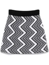 Missoni Zigzag Wool Mini Skirt In Black