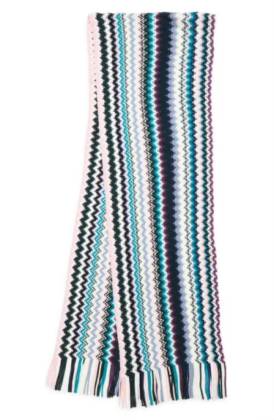 Missoni Zigzag Wool Scarf In Multi