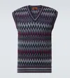 Missoni Chevron-pattern V-neck Sweater Vest In Multi