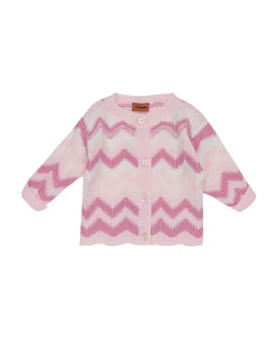 Missoni Zigzag Wool Top In Pink