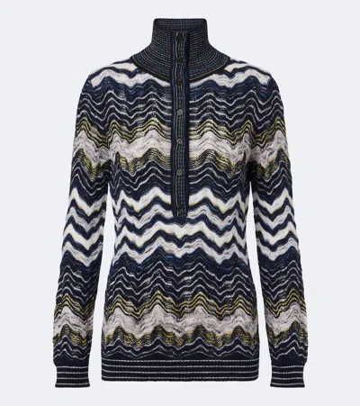 Missoni Zigzag Wool-blend Sweater In Multicoloured