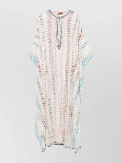 MISSONI ZIGZAG WOVEN BEACH CAFTAN