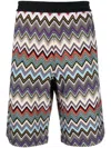 Missoni Zigzag-woven Bermuda Shorts In Black