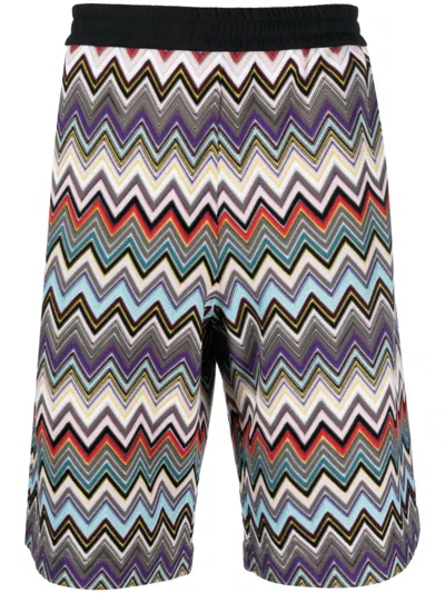 Missoni Zigzag-woven Bermuda Shorts In Multicolor