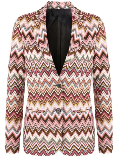 MISSONI ZIGZAG-WOVEN BLAZER