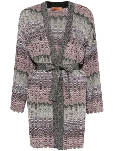 Missoni Zigzag-woven Cardigan In Black