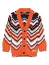 Missoni Chevron-knit Cardigan In Orange