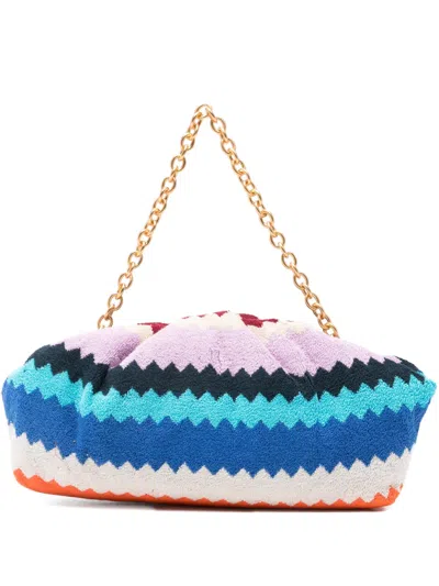 MISSONI ZIGZAG-WOVEN CHAIN-STRAP CLUTCH BAG
