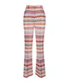 Missoni Zig Zag Cotton-blend Flared Pants In Multicolor