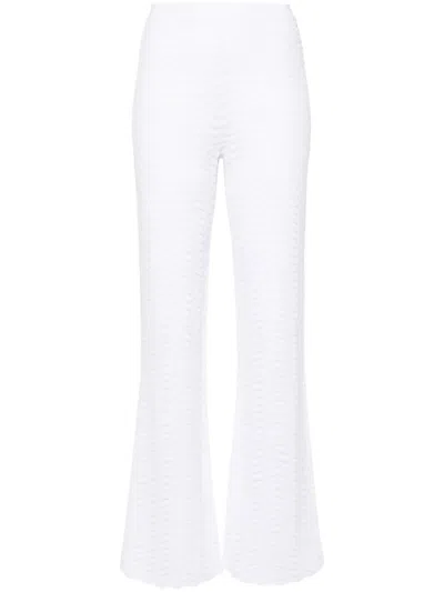 Missoni Zigzag-woven Flared Trousers In White