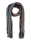 MISSONI ZIGZAG WOVEN FRINGED EDGE SCARF