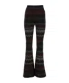 Missoni Zigzag-woven High-waisted Flared Trousers In Black