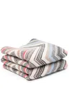 Missoni Zigzag-woven Knitted Blanket In Blue