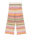 Missoni Zigzag-woven Knitted Trousers In Nude