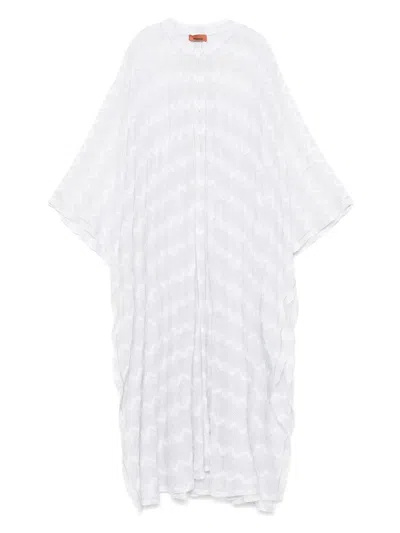 Missoni Zigzag-woven Maxi Dress In 白色