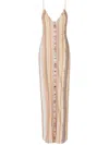 Missoni Spaghetti Strap Maxi Dress In Neutrals
