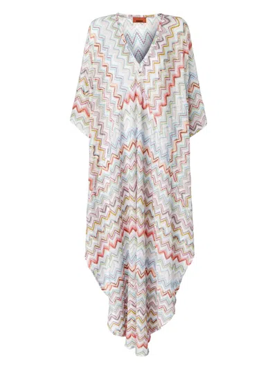 Missoni Zigzag-woven Maxi Dress In White