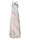 Missoni Zigzag Intarsia Open-knit Maxi Dress In White