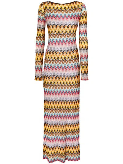 MISSONI ZIGZAG-WOVEN MAXI DRESS