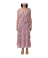 Missoni Ruffled Metallic Crochet-knit Midi Dress In Pink