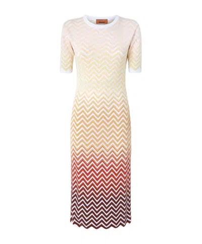 MISSONI ZIGZAG-WOVEN MIDI DRESS