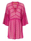 Missoni Zigzag-woven Mini Dress In Purple