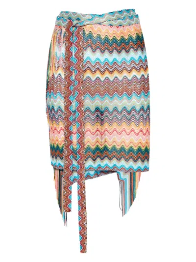 Missoni Zigzag-woven Pareo In Blue