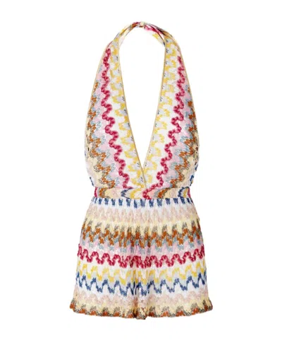 Missoni Zigzag-woven Playsuit In Multicolor