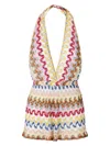Missoni Zigzag-woven Playsuit In Neutrals
