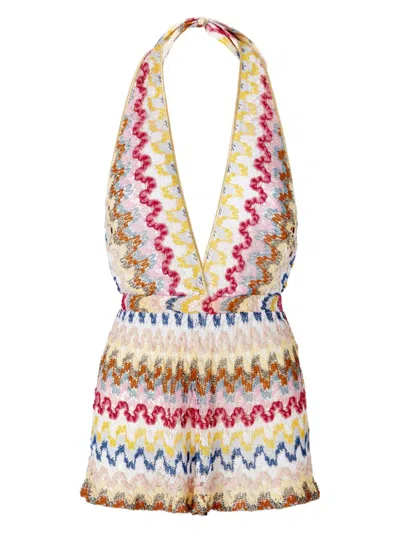 Missoni Zigzag-woven Playsuit In Multicolor