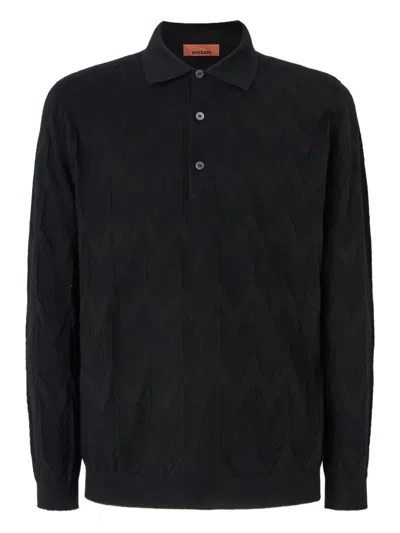 MISSONI ZIGZAG-WOVEN POLO SHIRT