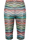 Missoni Zigzag-woven-print Shorts In 蓝色