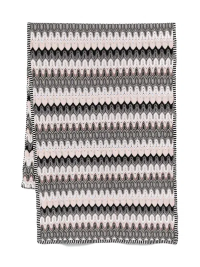 Missoni Zigzag-woven Scarf In Black