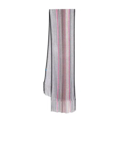 Missoni Zigzag-woven Scarf In Gray