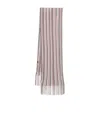 Missoni Fringed Zigzag Pattern Scarf In Nude