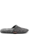 Missoni Zigzag-woven Slippers In Grey