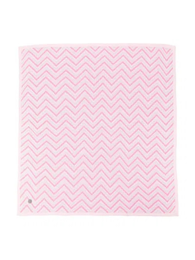 Missoni Zigzag-woven Square Blanket In Pink