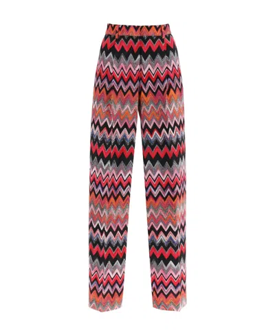 MISSONI MISSONI ZIG ZAG PATTERN WIDE-LEG PANTS
