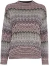 Missoni Stripe Pattern Embellished Sweater In Black