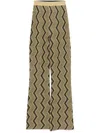 Missoni Zigzag-woven Trousers In Gold