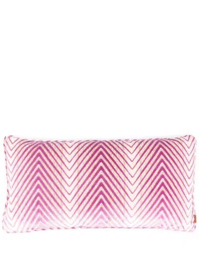 Missoni Zigzag-woven Velvet-effect Cushion In Neutrals
