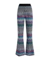 Missoni Crochet-knit Wool Flared Pants In Gray