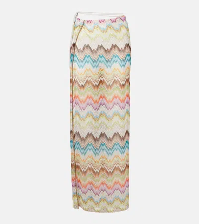 Missoni Zigzag Wrap Skirt In Multi