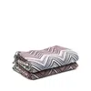 Missoni Zigzag-design Blanket In Brown