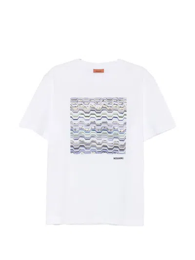 Missoni Zigzag-embellishment T-shirt In White