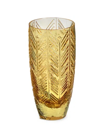 Missoni Zigzag-embossed Champagne Glass In Yellow