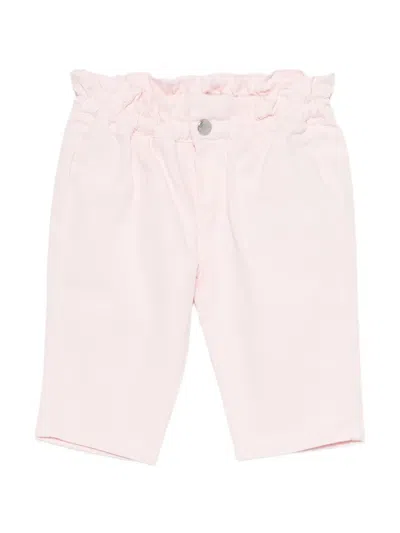 Missoni Babies' Zigzag-embroidered Cotton Trousers In Pink